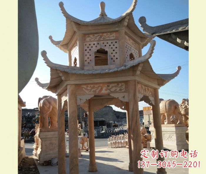 临沂中式双层石雕凉亭