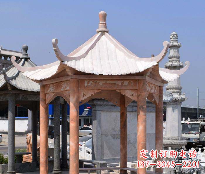 临沂中领雕塑设计凉亭雕塑,清新简约添美感