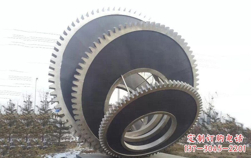 临沂大型不锈钢齿轮雕塑