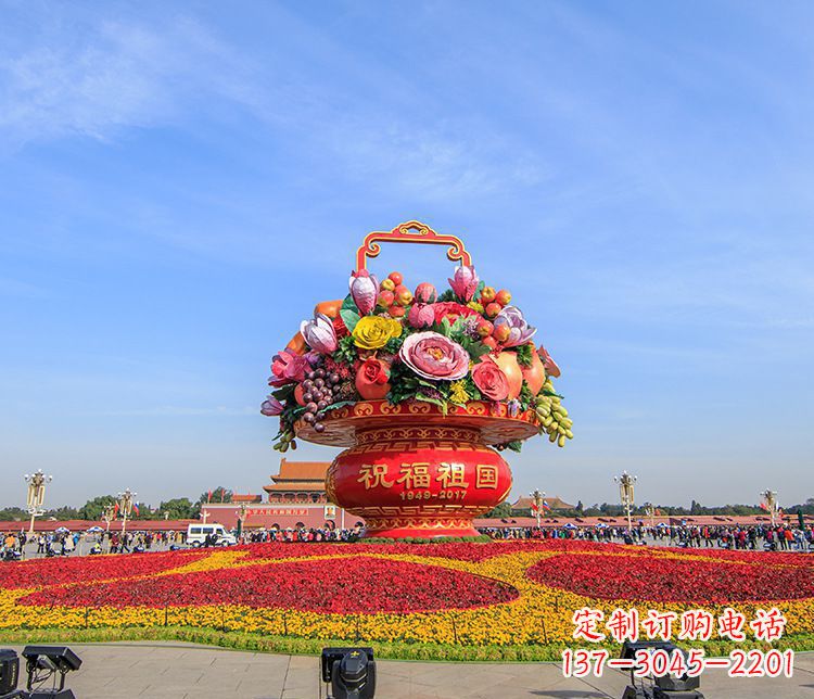 临沂大型不锈钢花篮雕塑，艺术缔造美好景观