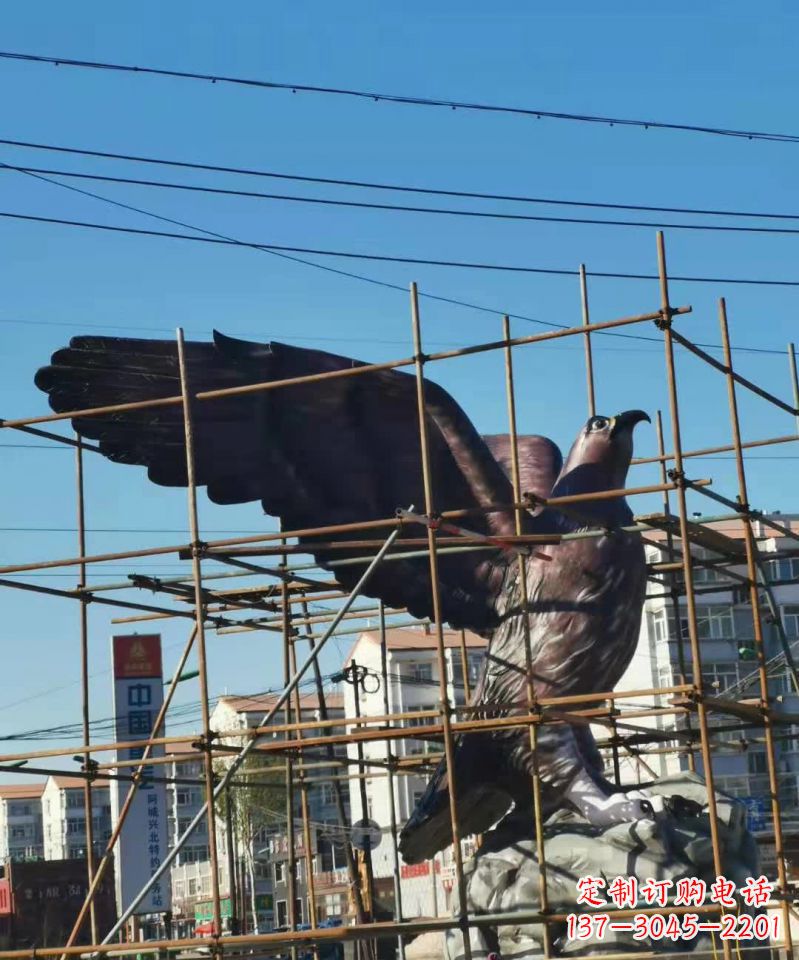 临沂老鹰动物铜雕