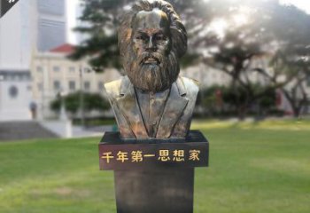 临沂马克思胸像铜雕，悠久历史的象征