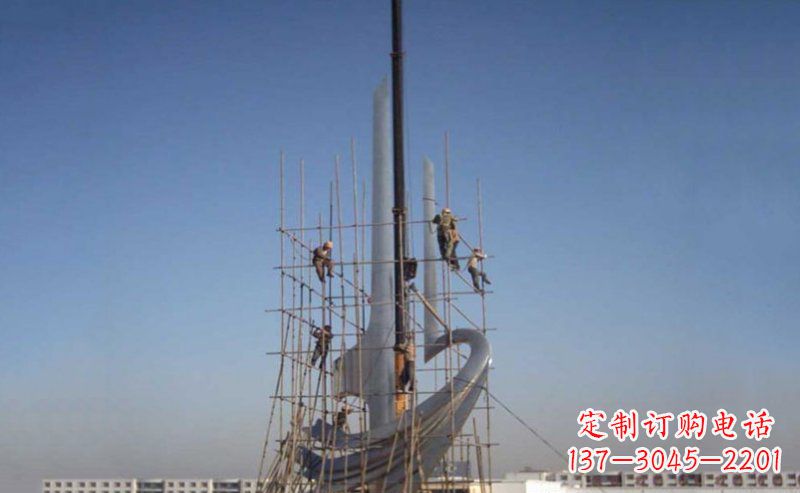 临沂企业不锈钢抽象雕塑 (3)