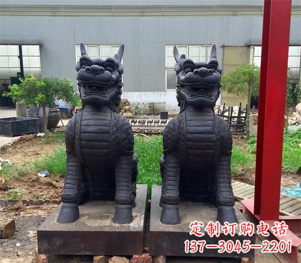 临沂青铜精美麒麟雕塑,注入艺术气息