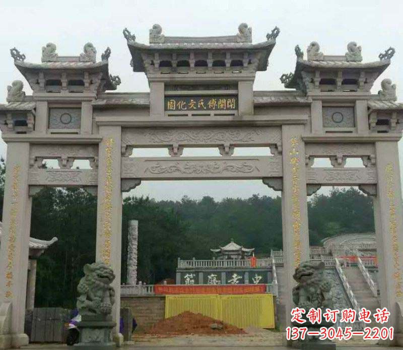 临沂中领雕塑:顶级大理石牌坊石雕