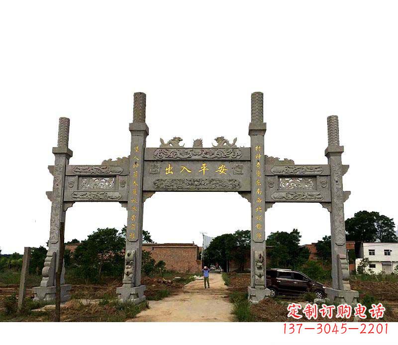 临沂三门牌坊石雕——传承古文化风韵