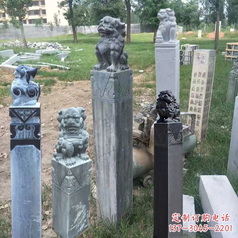 临沂石狮子拴马柱