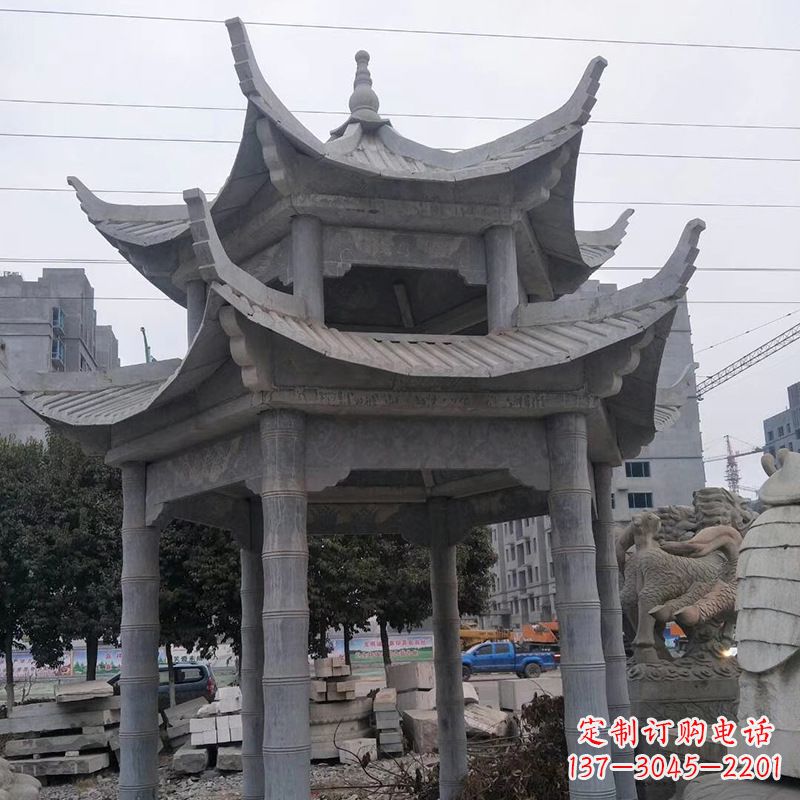 临沂双层八角石雕凉亭