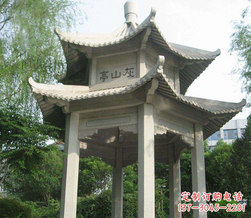 临沂双层石凉亭石雕