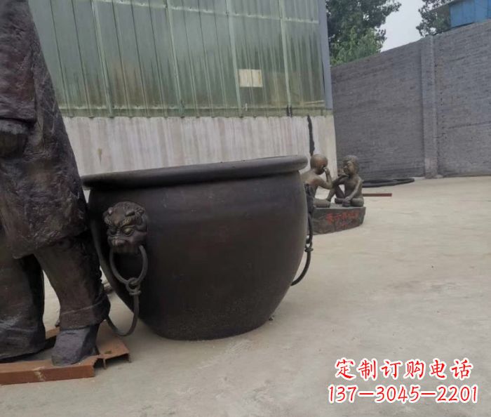 临沂水缸铜雕塑 (2)