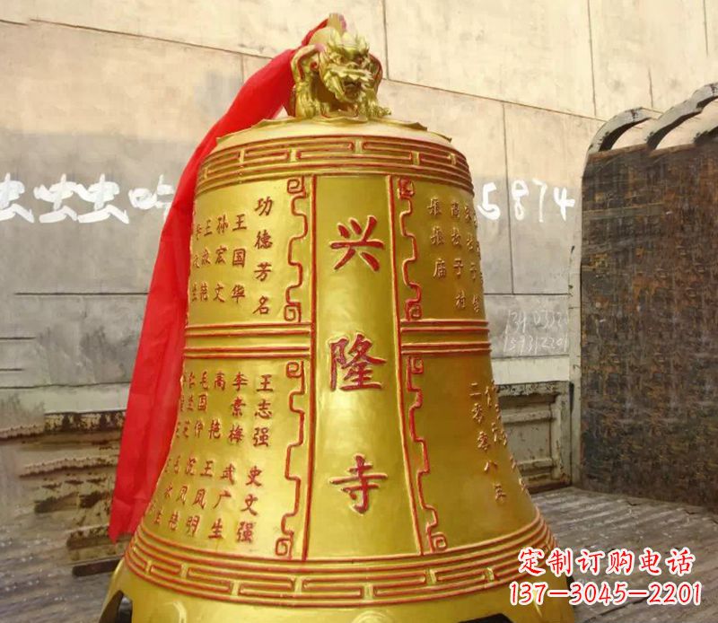 临沂寺庙景观铜钟雕塑