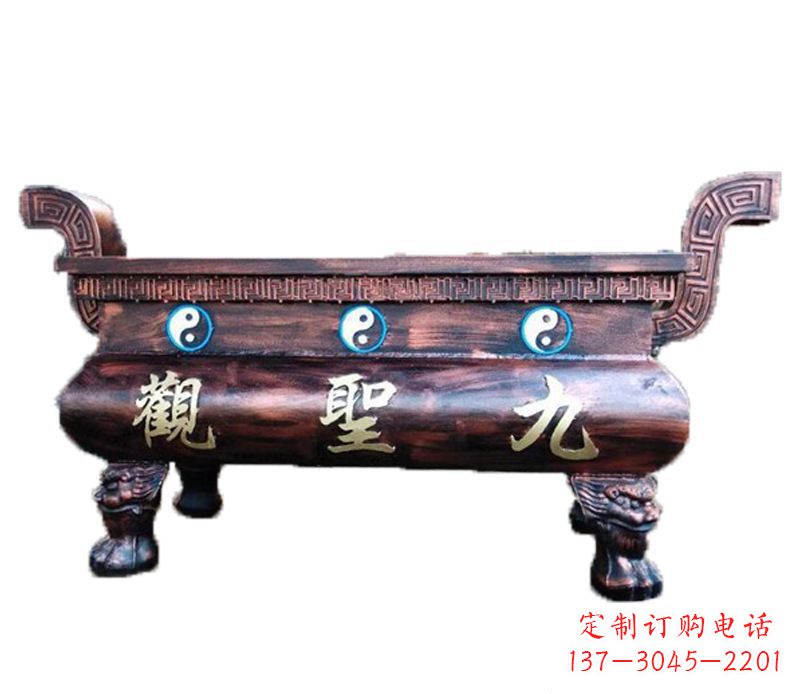 临沂寺庙九龙香炉铜雕