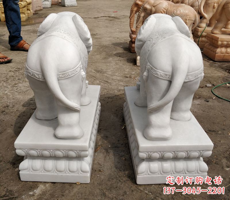 临沂寺庙石雕大象