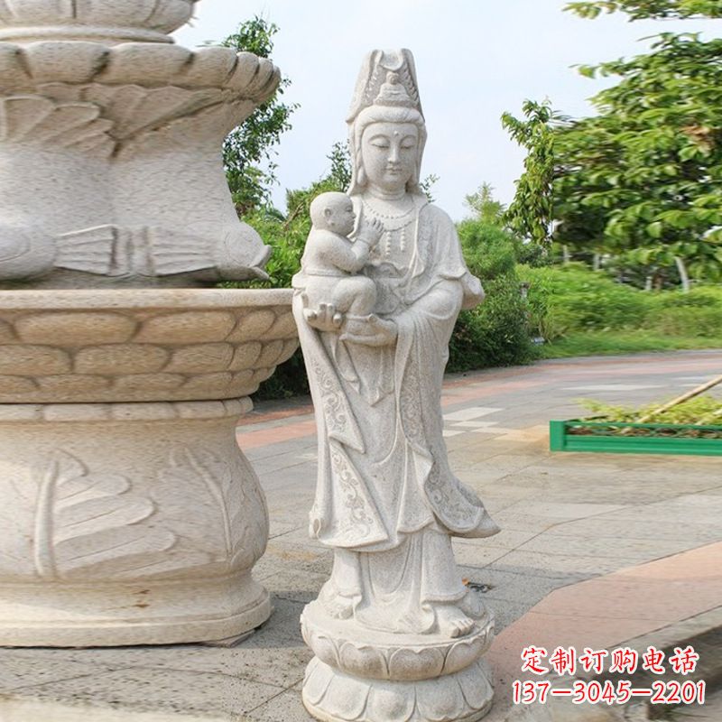 临沂送子观音汉白玉石雕