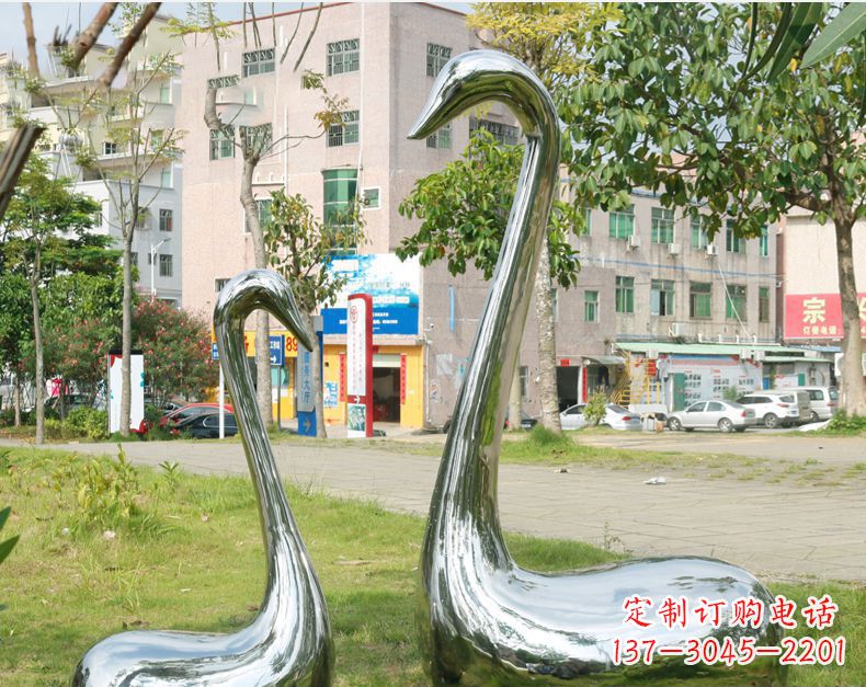 临沂天鹅抽象不锈钢雕塑112