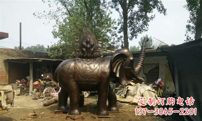 临沂铜雕大象平安吉祥公园动物雕塑