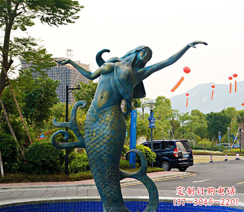 临沂铜雕美人鱼