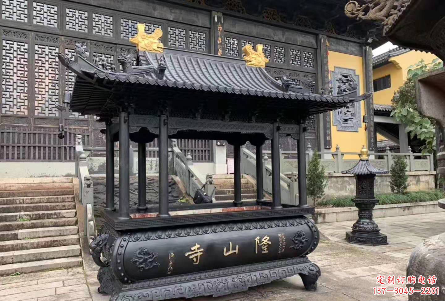 临沂铜雕香炉寺庙景观户外摆件