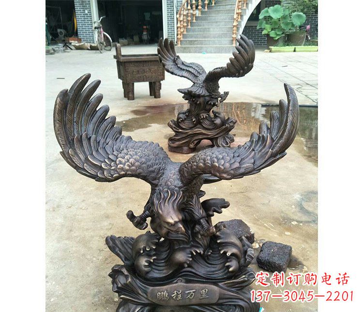 临沂铜雕园林飞鹰动物雕塑
