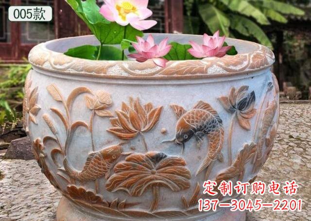 临沂晚霞红水缸鱼缸雕塑