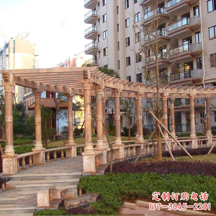 临沂小区石雕花架长廊