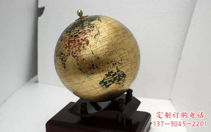 临沂校园不锈钢地球仪雕塑 (3)