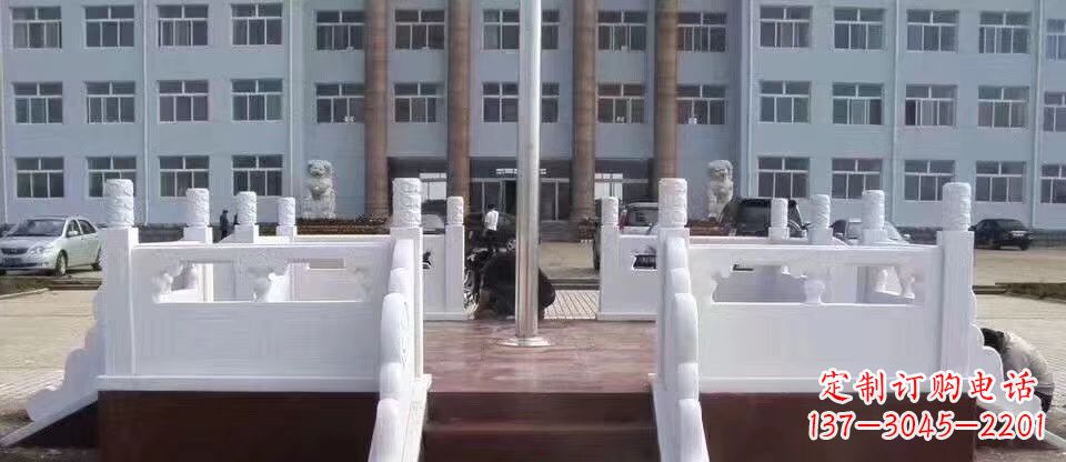 临沂校园汉白玉升旗台石雕