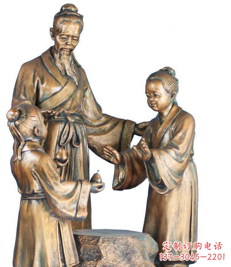 临沂校园孔融让梨景观铜雕
