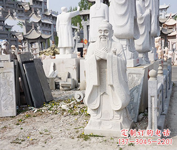 临沂校园人物孔子石雕 (3)