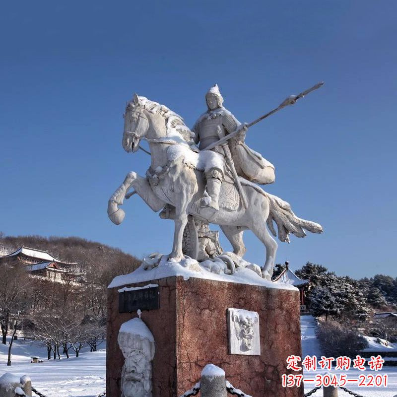 临沂薛仁贵骑马雕像-中国历史名人唐朝名将景区景观雕塑