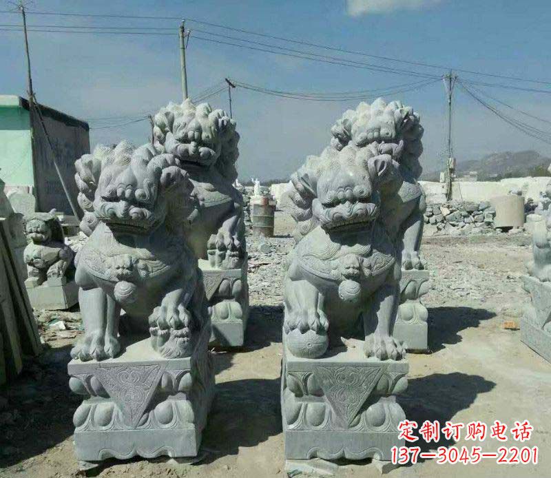 临沂园林仿古狮子景观石雕