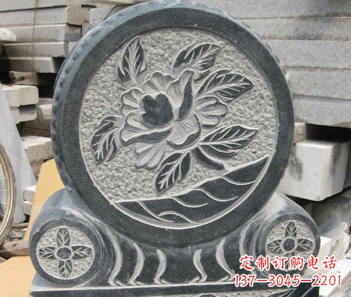 临沂招财抱鼓石仿古石门墩