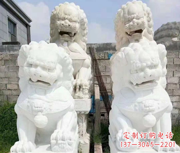 临沂招财动物汉白玉狮子石雕