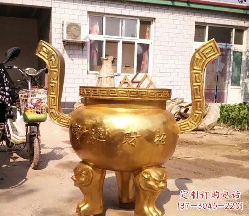临沂招财进宝香炉铜雕