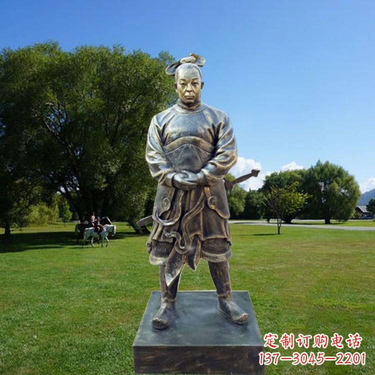 临沂中国汉初三杰之韩信仿铜雕像