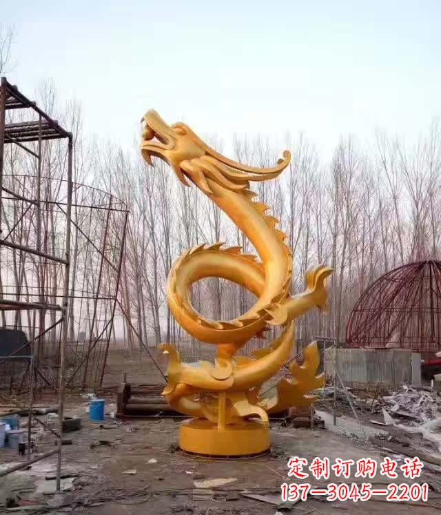 临沂铸铜盘龙云腾铜雕