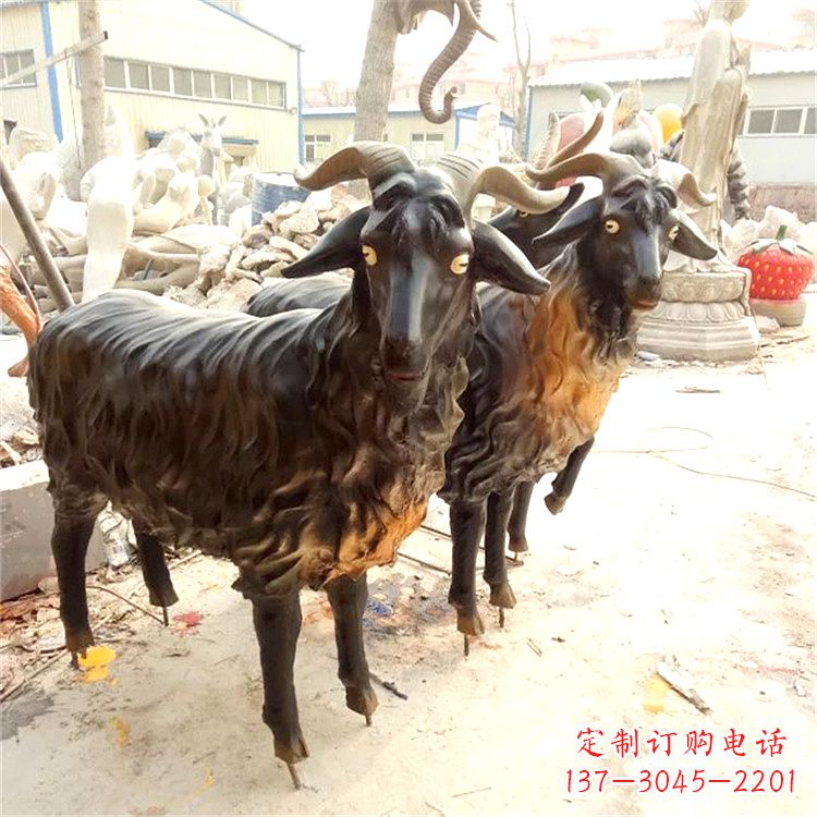 临沂铸铜山羊雕塑