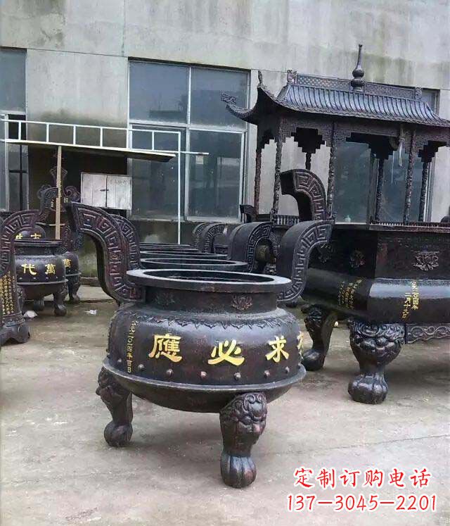 临沂铸铜寺庙香炉铜雕