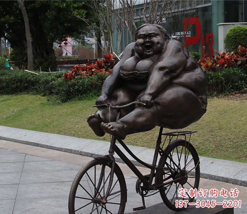 临沂自行车铜雕